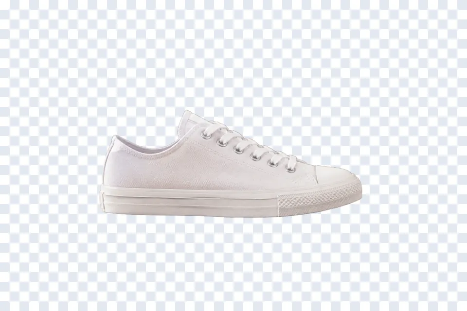 After cutout: only the sneaker remains on a transparent background (the checkerboard means transparent)